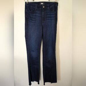 PAIGE Dark Blue Flare & Wide Leg Jeans